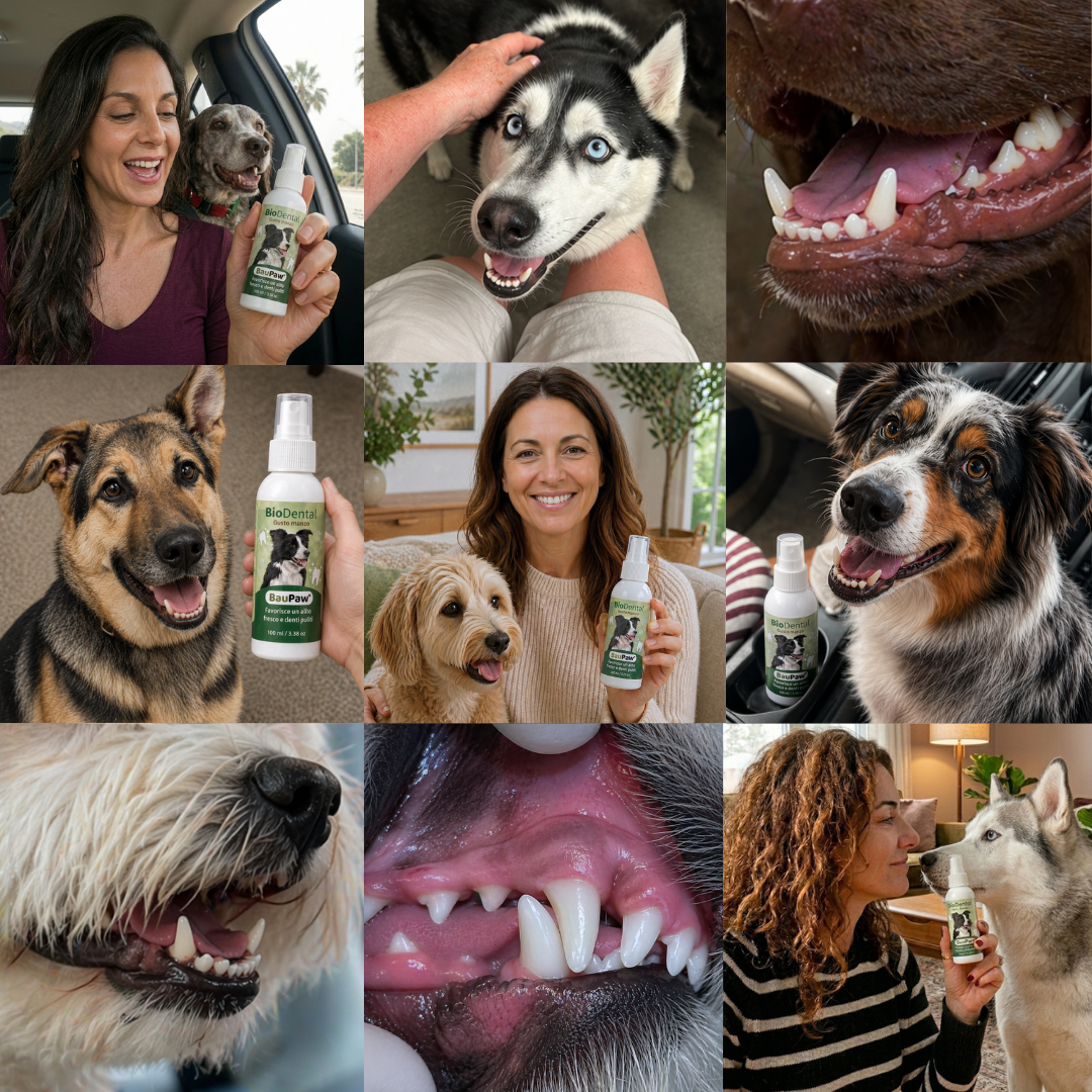 Spray Dentale BauPaw™ – Elimina i batteri che causano tartaro e alito cattivo nei cani